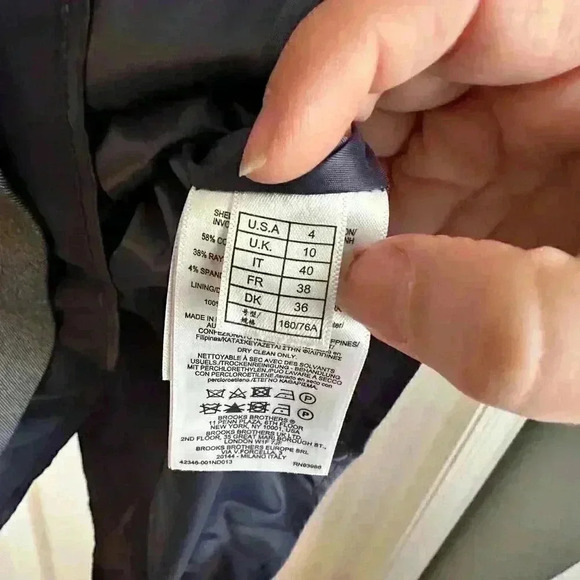 Brooks Brothers Grey Sheath Dress Size 4 Pockets - Picture 5 of 8